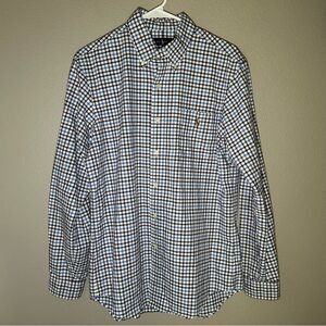 Ralph Lauren plaid long sleeve button down pocket polo top men’s size medium